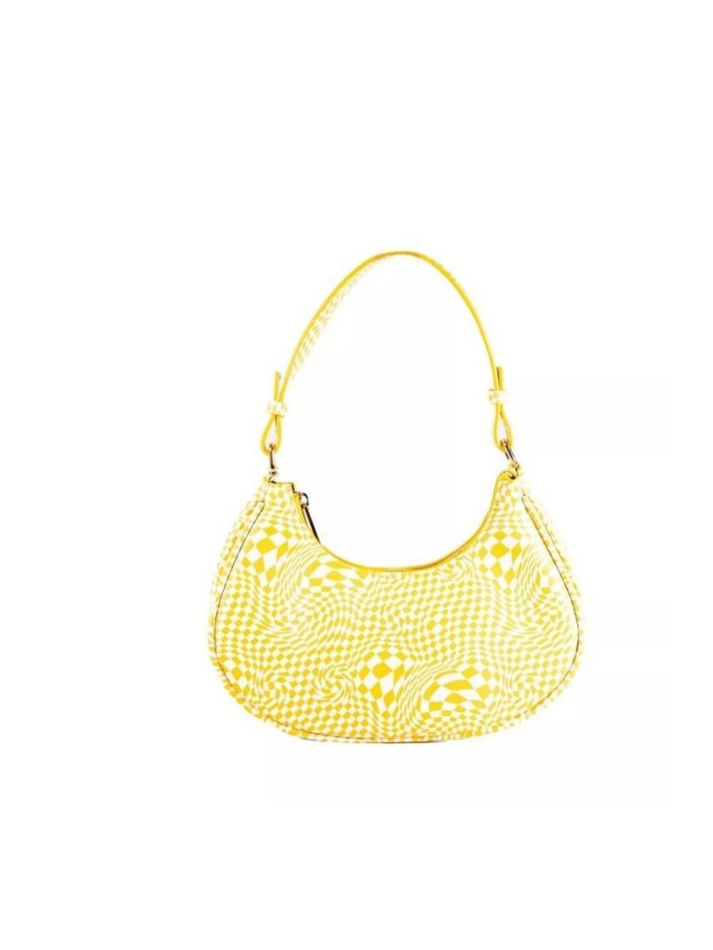 SKINNYDIP London Keily checkered women's girls mini hobo shoulder bag in YELLOW